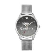 Zilveren Roestvrijstalen Kwarts Analoge Horloge Juicy Couture , Gray ,...