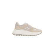 Beige Lage Sneakers met Natuurlijke Details Hogan , Beige , Dames