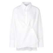 Blouse met wikkeldetail en sierknopen Marc Cain , White , Dames