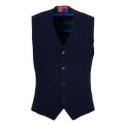 Blauw wollen vest voor heren Gallo , Blue , Heren