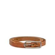 Pre-owned Leather bracelets Hermès Vintage , Brown , Dames