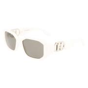 Witte Gespoten Zonnebril Karl Lagerfeld , White , Dames