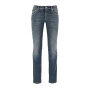 Slim-Fit Jeans met gebleekt patroon Dolce & Gabbana , Blue , Heren