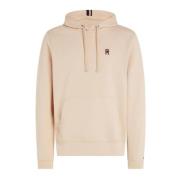 Hoodie met geborduurd logo, effen kleur Tommy Hilfiger , Brown , Heren