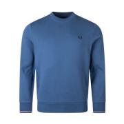 Stijlvolle Sweatshirt voor Mannen Fred Perry , Blue , Heren