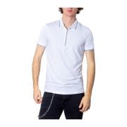 Witte Katoenen Poloshirt Lente/Zomer Collectie Armani Exchange , White...