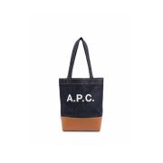 Logo Bedrukte Tote Tas, Karamel Koffie A.p.c. , Blue , Dames