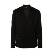 Zwarte wollen blend blazer jas Barena Venezia , Black , Heren