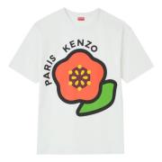 Wit Bedrukt Lichtgewicht Jersey T-shirt Kenzo , White , Heren