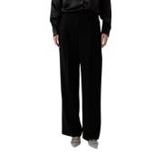 Zwarte rechte broek Zenggi , Black , Dames