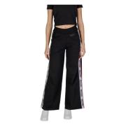 Zwarte Katoen-Lycra Voorzak Broek Moschino , Black , Dames