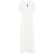 Maxi V-hals jurk Rotate Birger Christensen , White , Dames