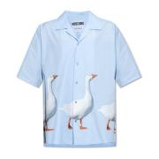 Shirt met dierenprintmotief Moschino , Blue , Heren