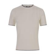 Katoenen Gebreid T-Shirt Jacquemus , Beige , Heren