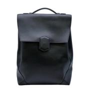 Pre-owned Leather backpacks Hermès Vintage , Black , Heren