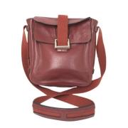 Pre-owned Leather crossbody-bags Hermès Vintage , Red , Dames