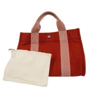 Pre-owned Canvas totes Hermès Vintage , Red , Dames