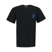 Katoenen Logo T-shirt JW Anderson , Black , Heren