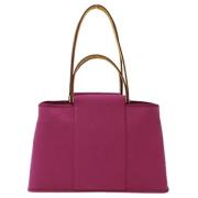 Pre-owned Canvas shoulder-bags Hermès Vintage , Purple , Dames