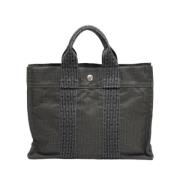 Pre-owned Canvas handbags Hermès Vintage , Gray , Dames