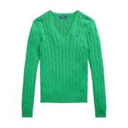 Preppy Green Lange Mouw Pullover Polo Ralph Lauren , Green , Dames