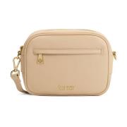 Beige leren tas aan een lange band Kazar , Beige , Dames