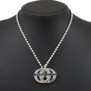 Pre-owned Metal necklaces Gucci Vintage , Gray , Dames