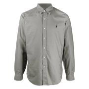 Katoenen geborduurd Oxford overhemd Polo Ralph Lauren , Gray , Heren