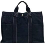 Pre-owned Canvas totes Hermès Vintage , Blue , Dames