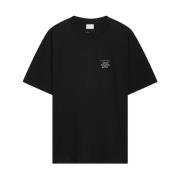 T-shirt Embroidered Knot Black Filling Pieces , Black , Heren