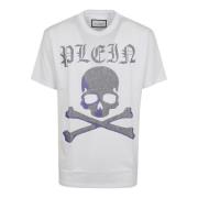 Wit T-shirt Eigentijdse Elegantie Philipp Plein , White , Heren