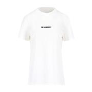 Witte T-shirts en Polos voor Heren Jil Sander , White , Heren