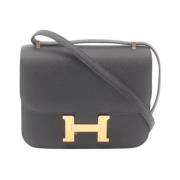 Pre-owned Leather crossbody-bags Hermès Vintage , Black , Dames