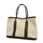 Pre-owned Fabric totes Hermès Vintage , Beige , Dames