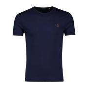 Slim Fit Donkerblauw T-shirt Polo Ralph Lauren , Blue , Heren