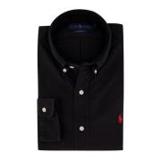 Zwart casual overhemd katoenmix Polo Ralph Lauren , Black , Heren