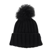 Gezellige PomPom Beanie Muts Woolrich , Black , Dames