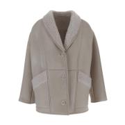 Leren Jas Bul Stijl Salvatore Santoro , Beige , Dames