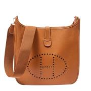 Pre-owned Leather shoulder-bags Hermès Vintage , Brown , Dames