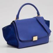 Pre-owned Leather handbags Celine Vintage , Blue , Dames