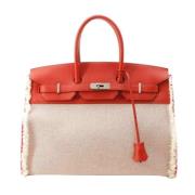 Pre-owned Leather handbags Hermès Vintage , Red , Dames