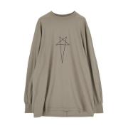 Zwart Katoenen T-shirt Rick Owens , Green , Heren