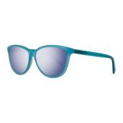 Turquoise Ovaal Spiegelende Lens Zonnebril Just Cavalli , Blue , Dames