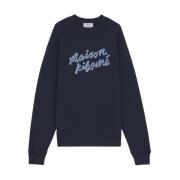 Katoenen Logo Sweatshirt Maison Kitsuné , Blue , Heren