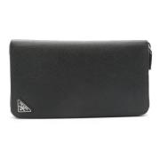 Pre-owned Leather wallets Prada Vintage , Black , Dames