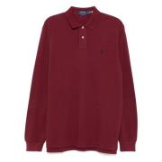 Aangepaste Slim Fit Katoenen Polo Shirt Polo Ralph Lauren , Red , Here...