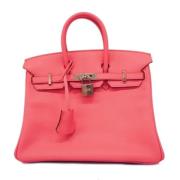 Pre-owned Leather handbags Hermès Vintage , Pink , Dames