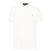 Aangepaste Slim Fit Katoen Mesh Polo Polo Ralph Lauren , White , Heren