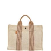 Pre-owned Canvas handbags Hermès Vintage , Beige , Dames