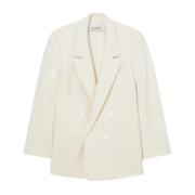 Off-White Double Breasted Wollen Blazer Róhe , White , Dames